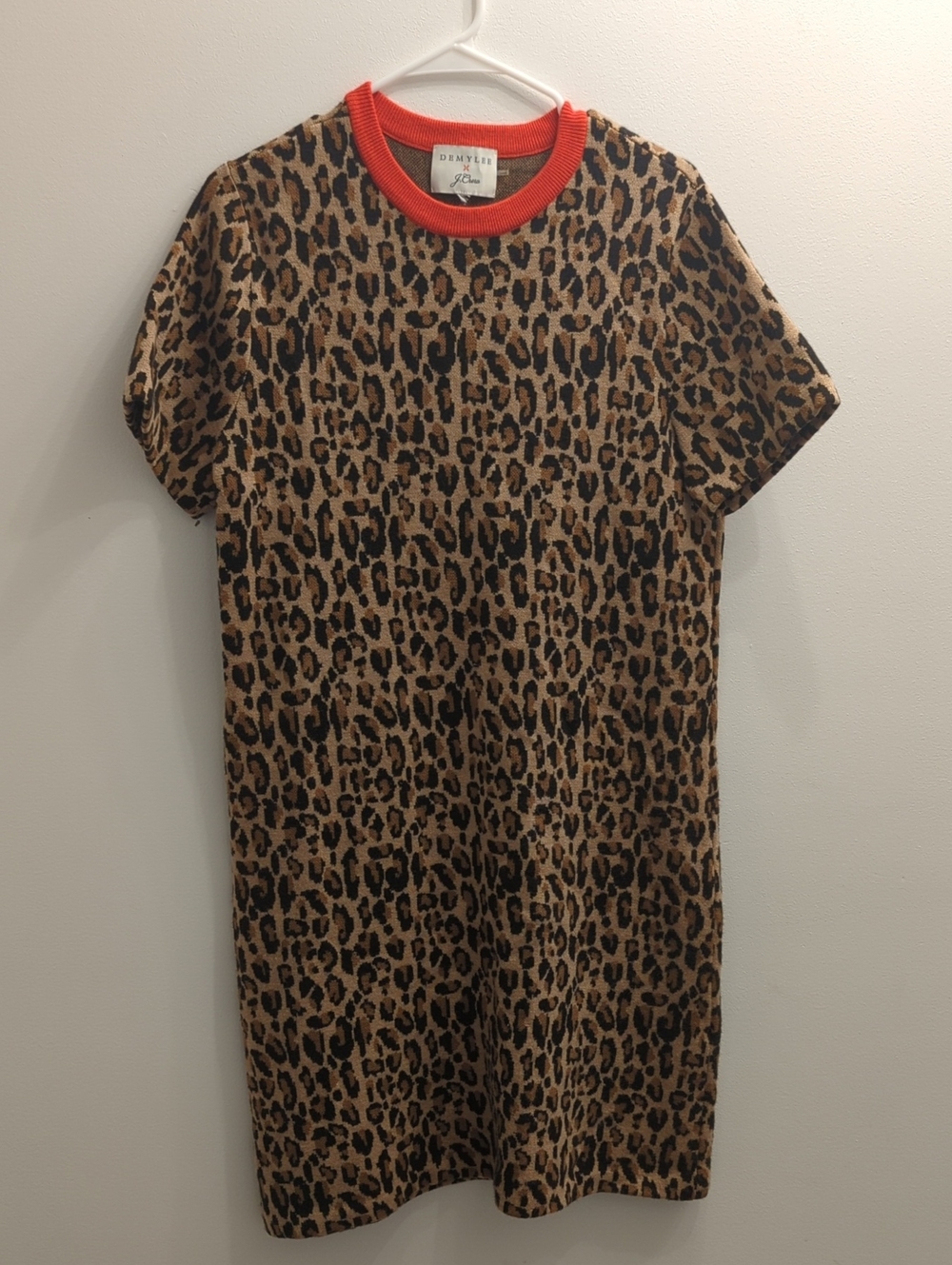 J. Crew × Demylee Leopard Print Sweater Dress, Women's XL